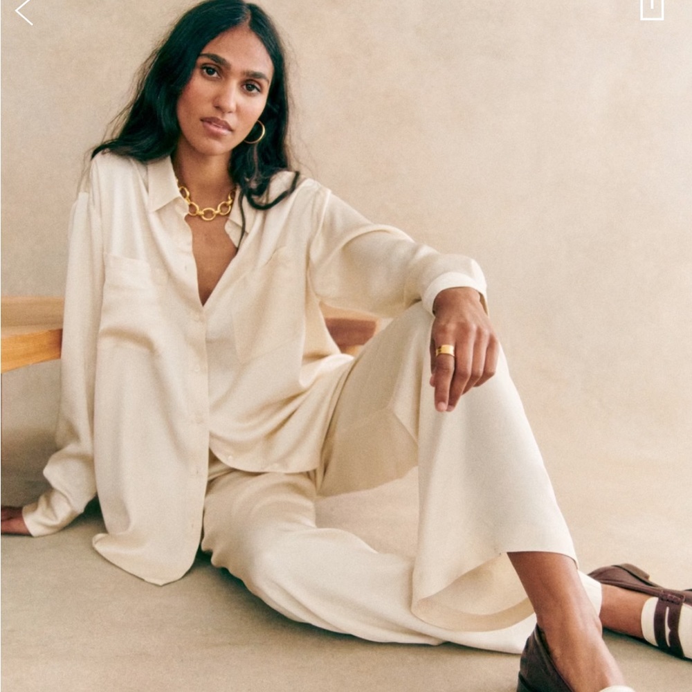 Sézane Maxence Shirt Cream Button Down